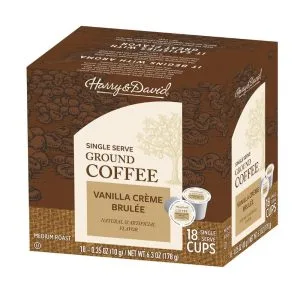 Harry & David – Single Serve Ground Coffee Cups Vanilla Crème Brulée