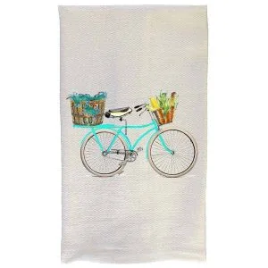 Crab Kitchen Towel – Aqua Bike | B McVan Designs