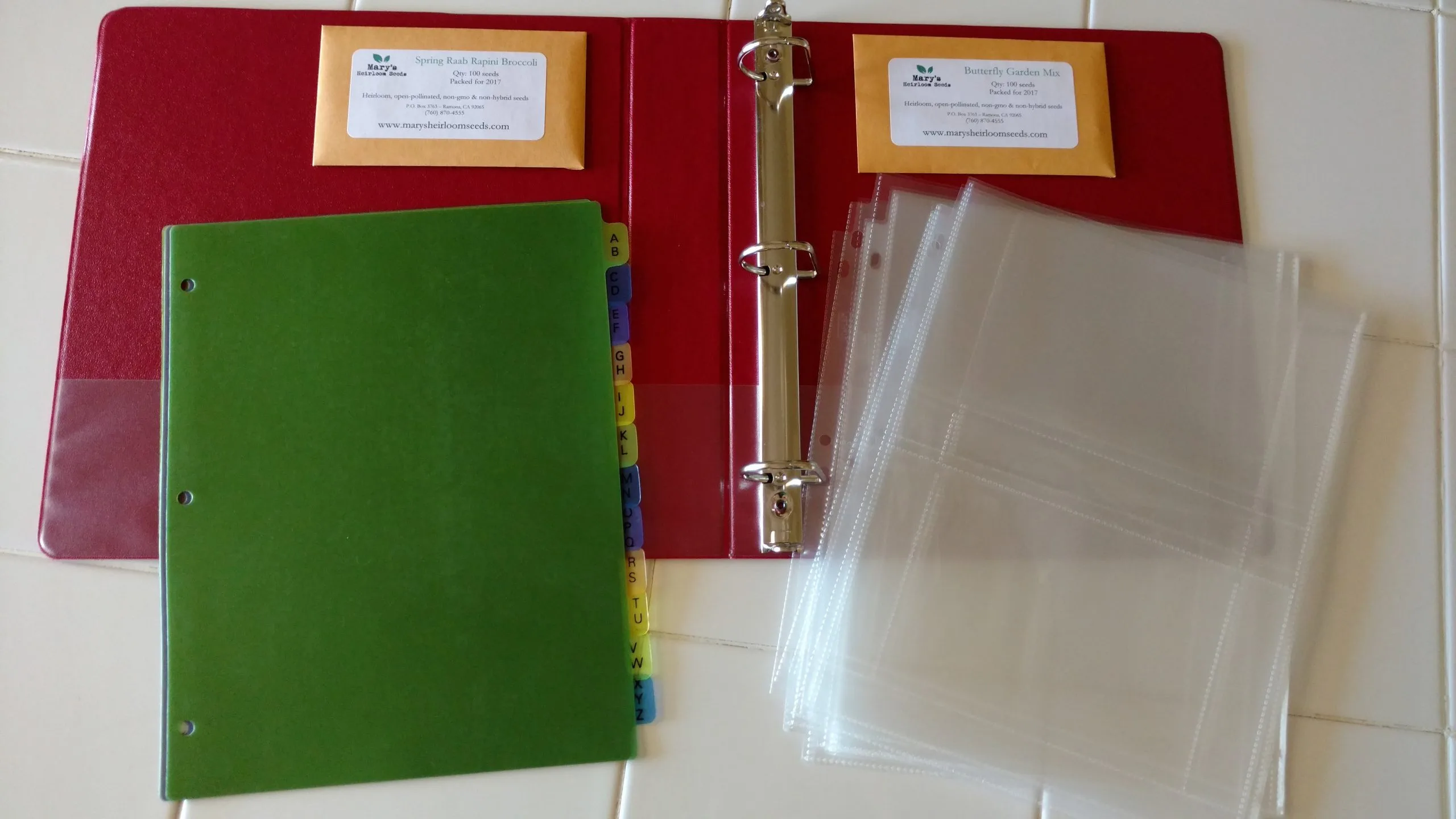 Seed Library Binder