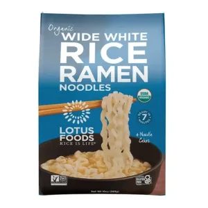 Rice Ramen Noodles, Wide White, Organic, Lotus Foods