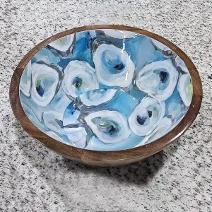 Kim Hovell Art – Wooden Bowl (Medium) – Ebb and Flow