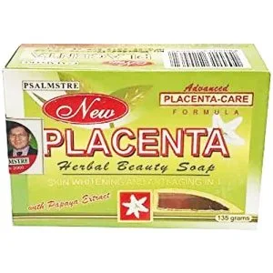 Psalmstre – Placenta Herbal Beauty Soap with Papaya Extract – Skin Whitening and Anti-Aging in 1 – 135 G