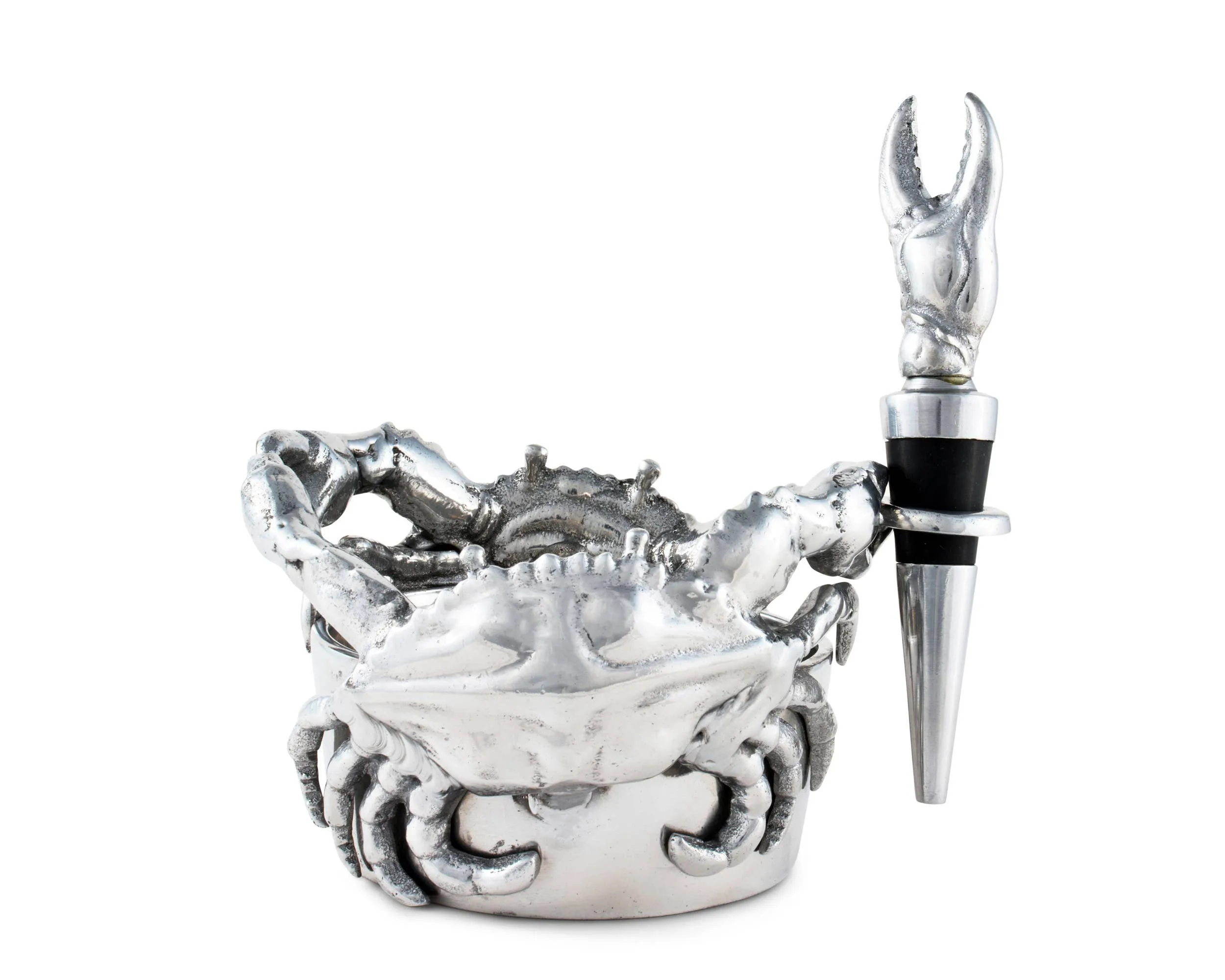 Arthur Court – Crab Wine Caddy and Stopper Set