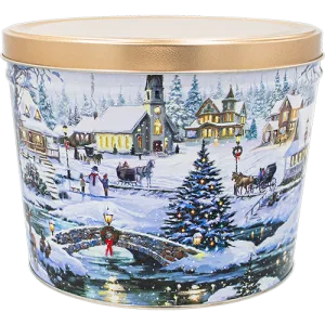2 Gal Icy LIghts Popcorn Tin