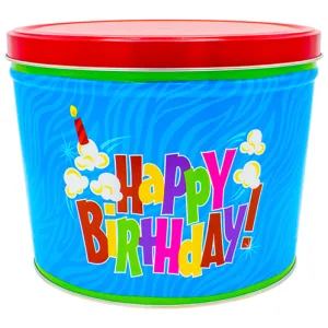 2 Gallon – Happy Birthday Popcorn Tin
