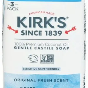 Kirk’s Castile Bar Soap 3-Pack