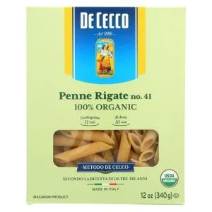 De Cecco – Organic Penne Rigate Pasta, 12 Oz (Pack Of 12)