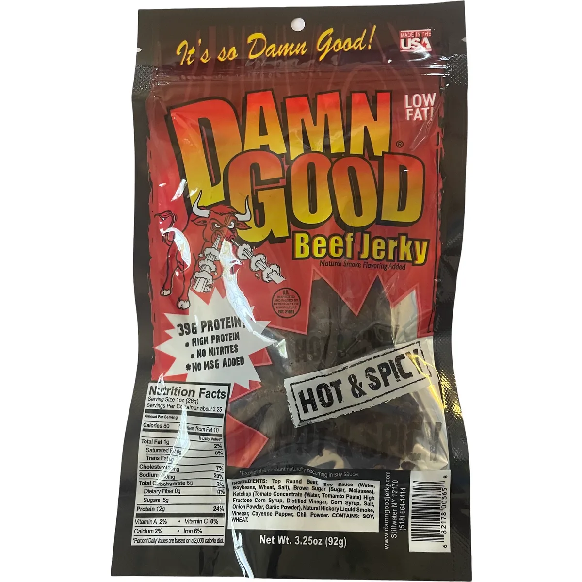 Damn Good Hot & Spicy Beef Jerky