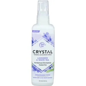 Crystal – Body Deodorant Spray Lavender & White Tea, 4 Oz (Pack Of 1)