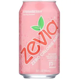 Zevia Soda Zero Calorie Strawberry Cans 6, 72 Oz | Pack of 4