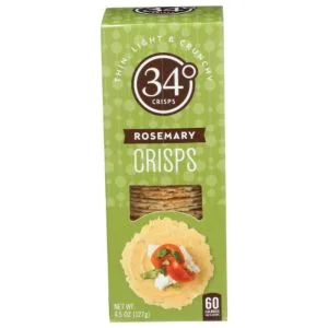 34 Degrees – Crispbread Rosemary, 4.5 Oz | Pack of 12