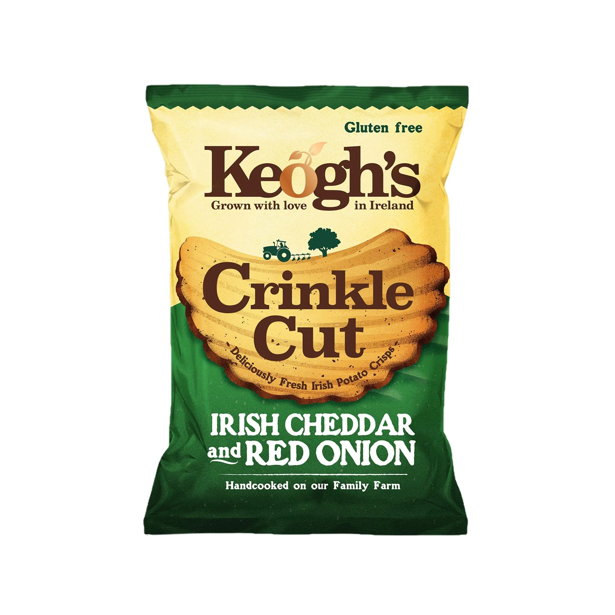Keogh’s Irish Cheddar & Red Onion Crinkle Cut Crisps (Ireland)