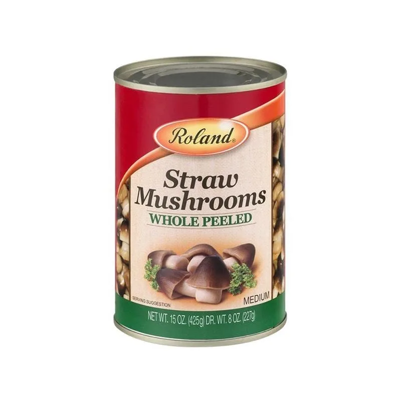 Roland Straw Mushrooms Whole Peeled