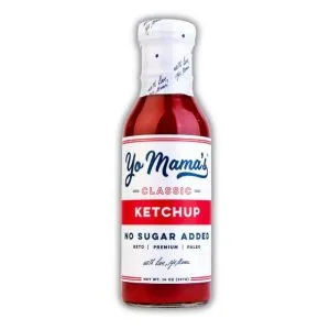 Yo Mama’s Foods Classic Ketchup 14oz – Sugar-Free, Natural Ingredients
