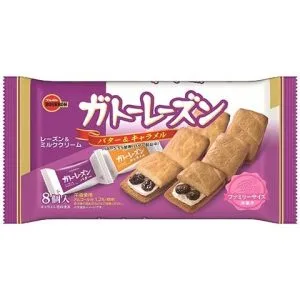 Bourbon, “Gateau Raisin” Soft Cookie Sandwiches, Butter & Caramel, 8pcs in 1 bag