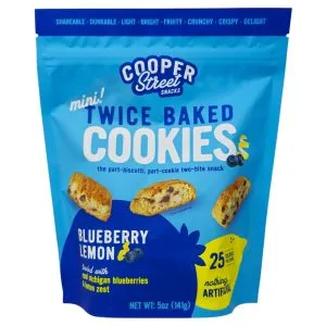 Cooper Street Snacks Twice Baked Blueberry Lemon Cookies – 5oz.