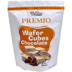 TresBon – Premio – Wafer Cubes Chocolate – Rich and Creamy – 8.5 OZ