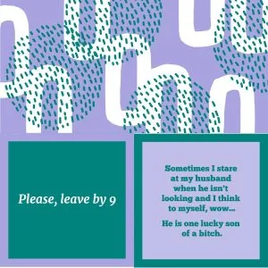 Drinks on Me – Napkin: Leave by 9/Lucky