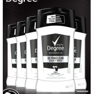 Degree Men UltraClear Black & White Antiperspirant Deodorant, 2.7 oz, 5 Pack