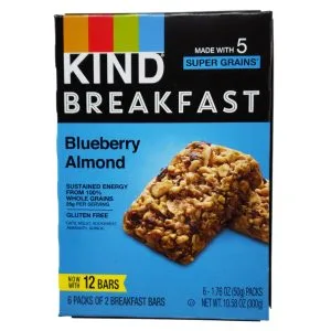 6 Pack – Kind Breakfast Bars Blueberry Almond – 10.58 oz