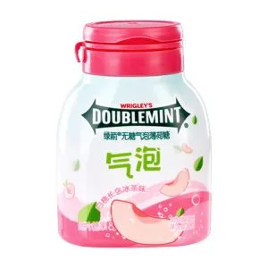 Wrigley’s Doublemint White Peach Iced Tea Flavor Bubble Mint Candy 20g
