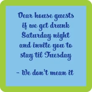 Drinks on Me coasters – Dear House Guest