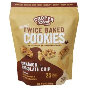 Cooper Street Snacks Twice Baked Cinnamon Chocolate Chip Cookies – 5oz