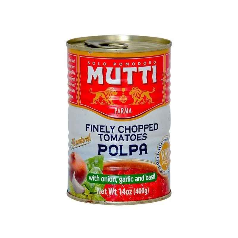 Mutti Finely Chopped Tomatoes with Onion, Garlic and Basil Polpa