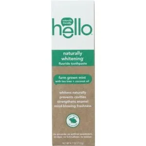 Hello – Naturally Whitening Fluoride Toothpaste, 4.7oz