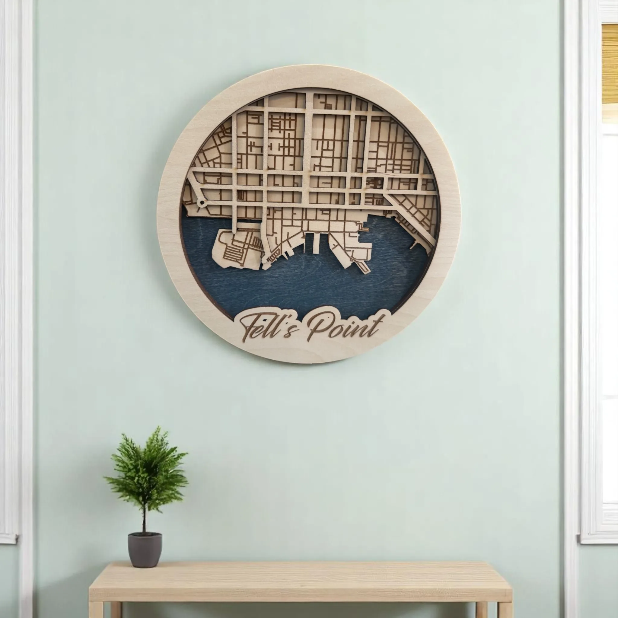 Large 3D Round Map- Fell’s Point