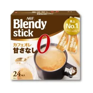 AGF Blendy Stick Cafe au Lait Unsweetened (Instant coffee) 24 Pieces