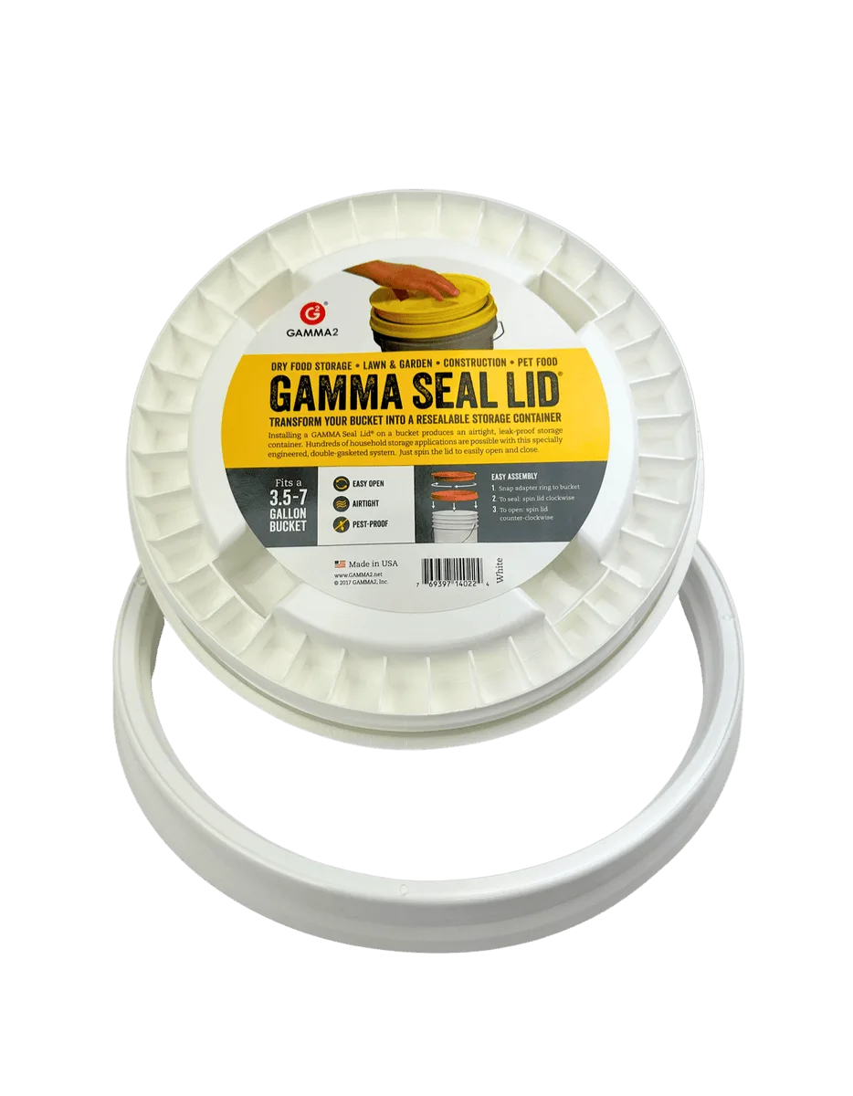 Lid, Gamma Seal, For 5 Gallon Pail, White