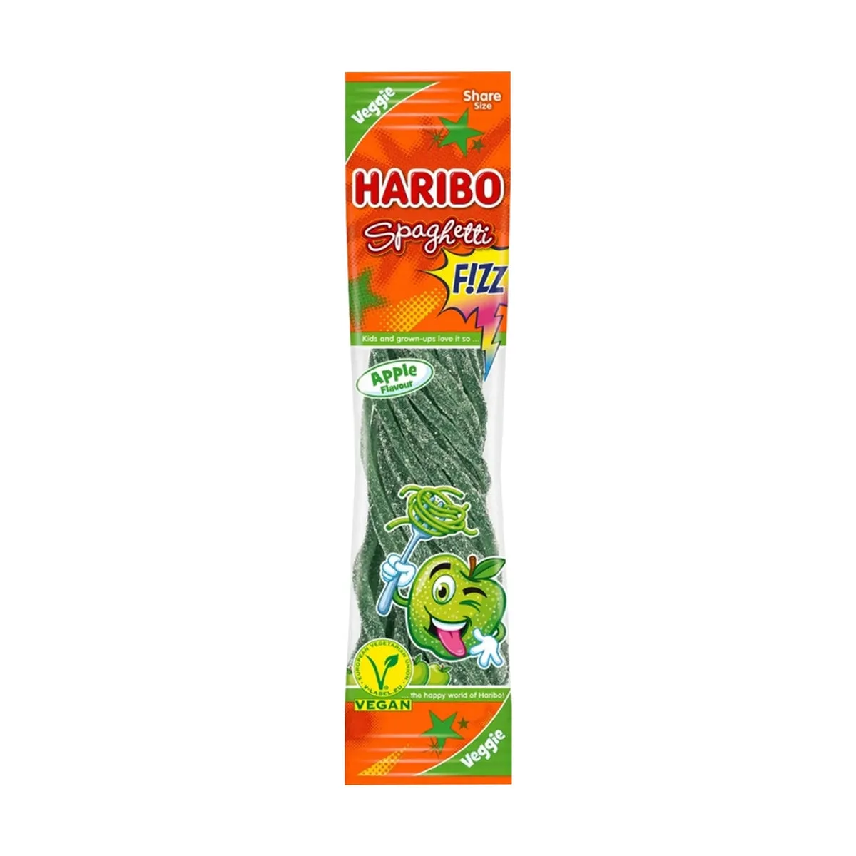 Haribo Spaghetti Fizz – Green Apple