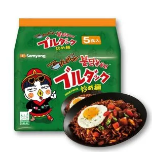 Samyang Buldak Jjajang Super Spicy Stir-fried Noodles – 5 Pack