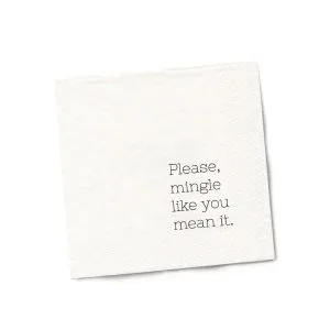 Twisted Wares – Please Mingle Like You Mean It | Funny Napkins