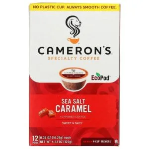 Camerons Coffee – Sea Salt Caramel Ground Coffee, 4.33 Oz | Pack of 6
