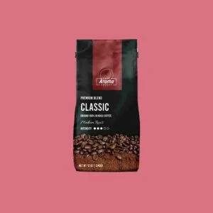 Cafe Aroma Select – Classic Ground Coffee, 12 Oz (Pack Of 12)