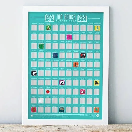 Gift Republic – Bucket List Poster – 100 books