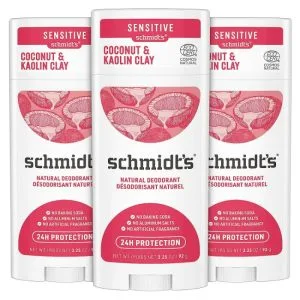 Schmidts Deodorant Kaolin Coconut 2.65 Oz – Pack Of 3