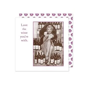 Shannon Martin Design – Love Wine With Beverage Napkin