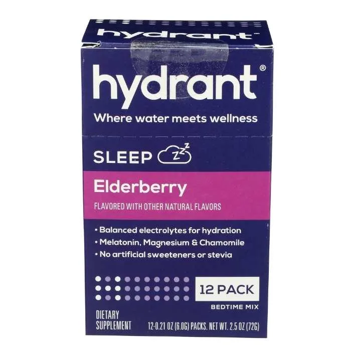 Hydrant – Sleep Elderberry Hydration Mix, 12 Sachets