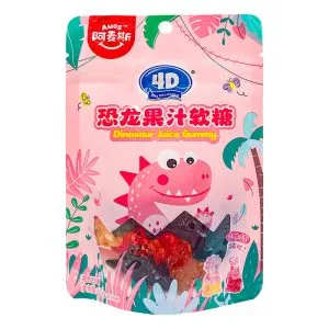 Amos Dinosaur Fruit Juice Gummy Candy 65g