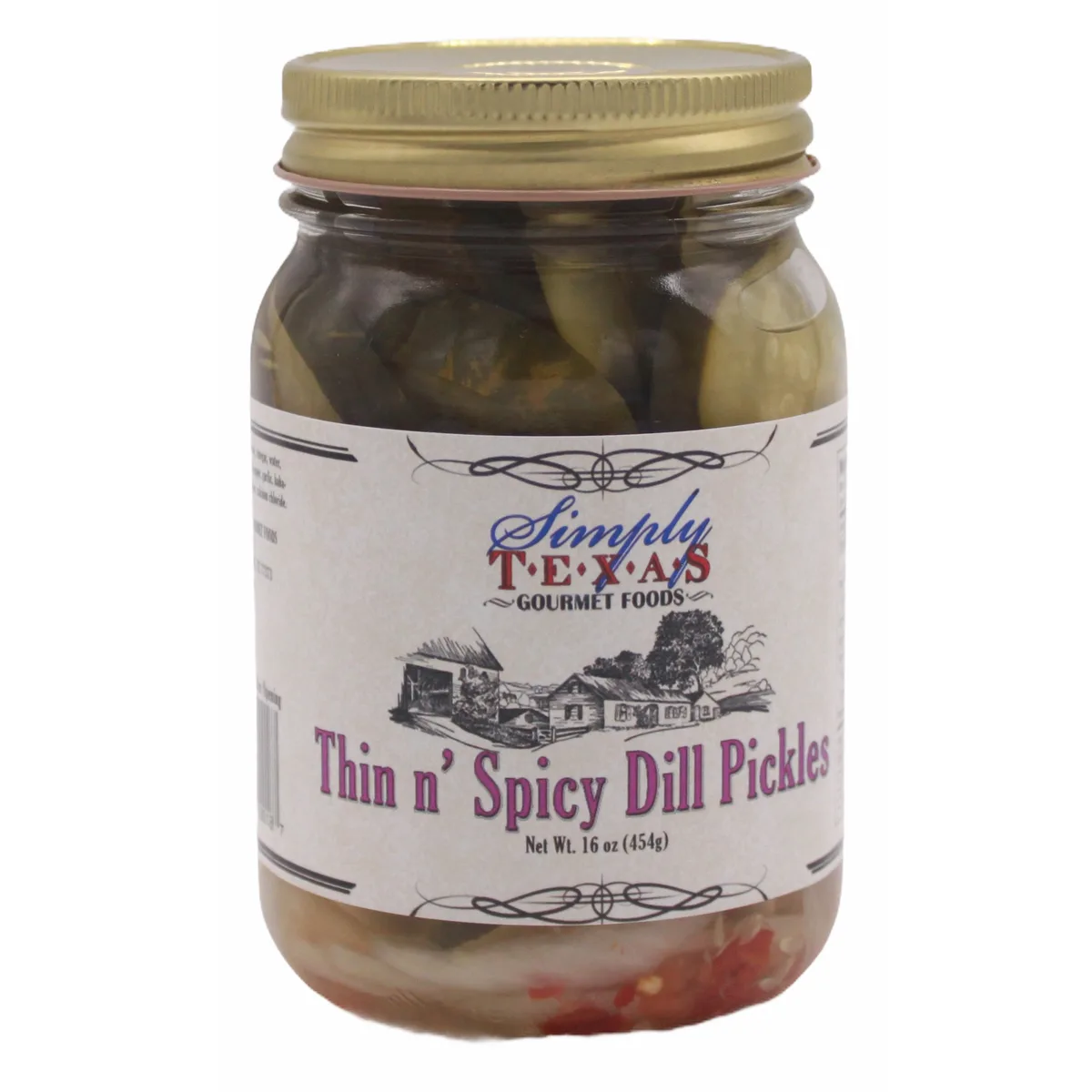 Simply Texas Thin n’ Spicy Dill Pickles