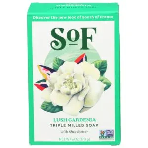 South Of France – Soap Bar Lush Gardenia, 6 Oz – Pack of 1