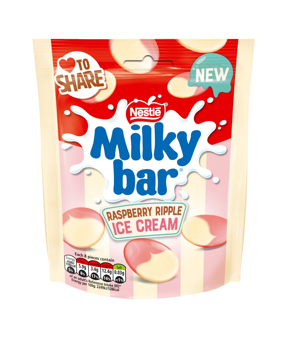 Nestle Milky bar Raspberry Ripple Ice Cream