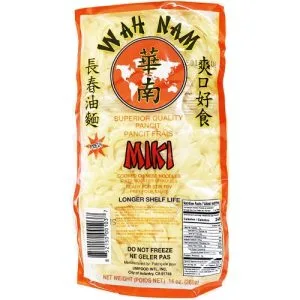 Wah Nam – Fresh Miki- Superior Quality Pancit – Cooked Chinese Noodles- Ready for Stir Fry -14 OZ