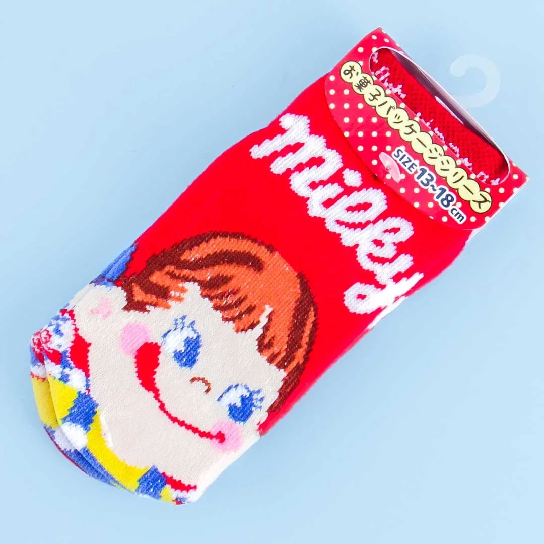 Milky Grinning Peko-Chan Kids Socks