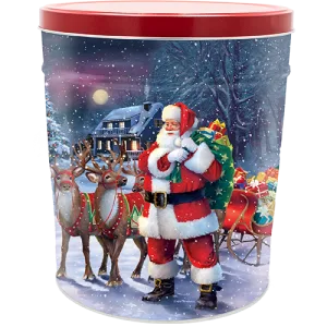 6.5 Gal Santa’s Reindeer Popcorn Tin
