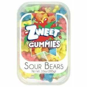 Zweet Sour Gummi Bears – 10 oz