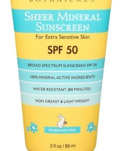 Babobotani – Sunscreen SPF 50 Sheer Mineral, 3 oz